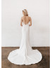 Cowl Neck Ivory 3D Floral Lace Satin Timeless Wedding Dress